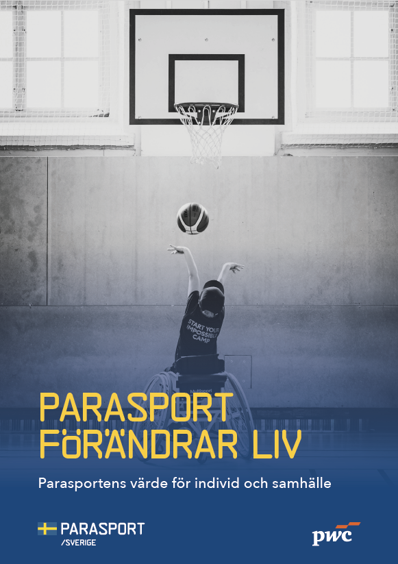 Omslaget på rapporten "Parasport förändrar liv."