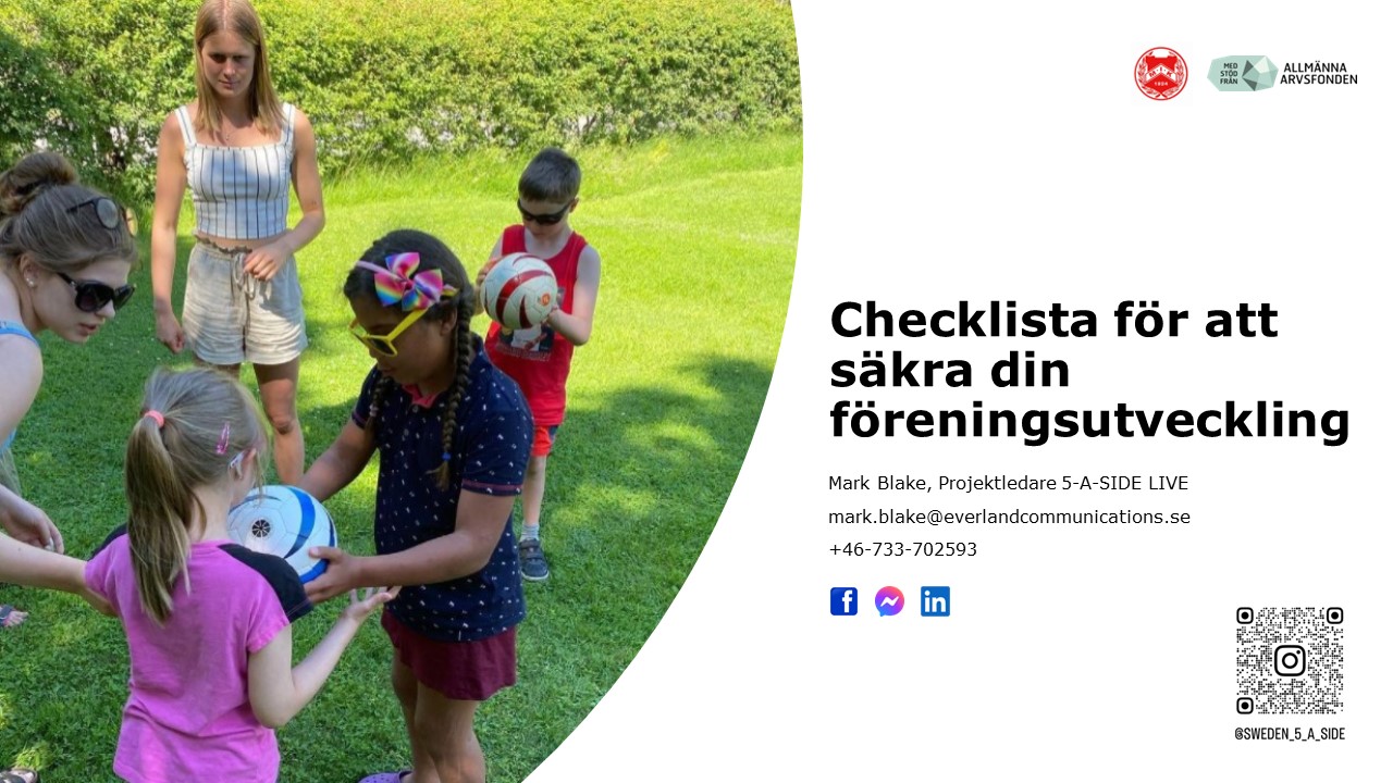 Checklista för projektet 5-A-SIDE LIVE