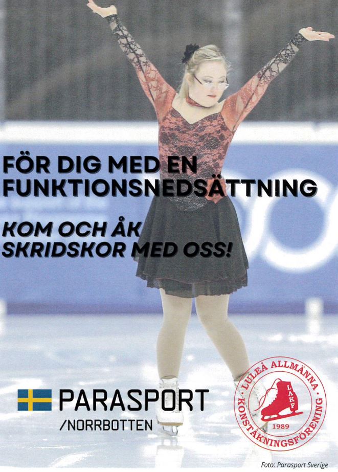 Elegant skridskoåkerska i pose på isen