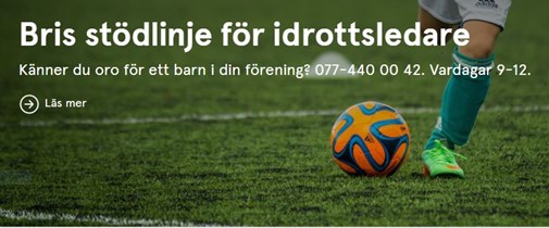 Bris stödlinje för idrottsledare