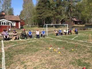 Strålande sol på 13 maj, vår första Boccia för året