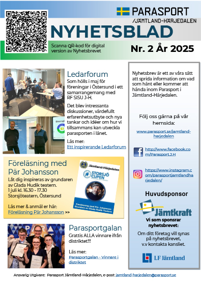 Nyhetsblad nr.2 2025_Första sida