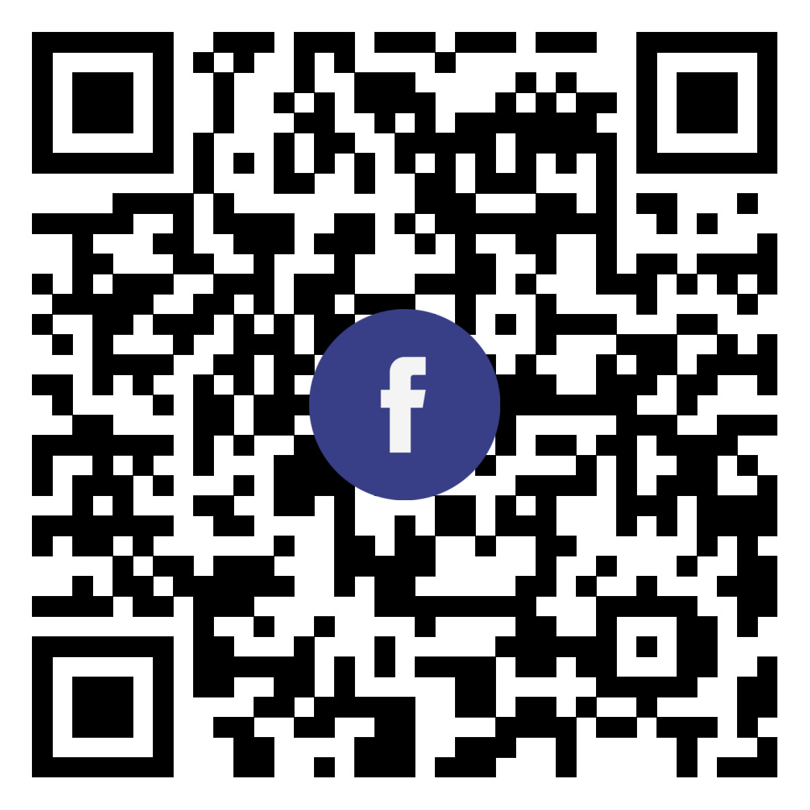 QR kod till vår sida på Facebook