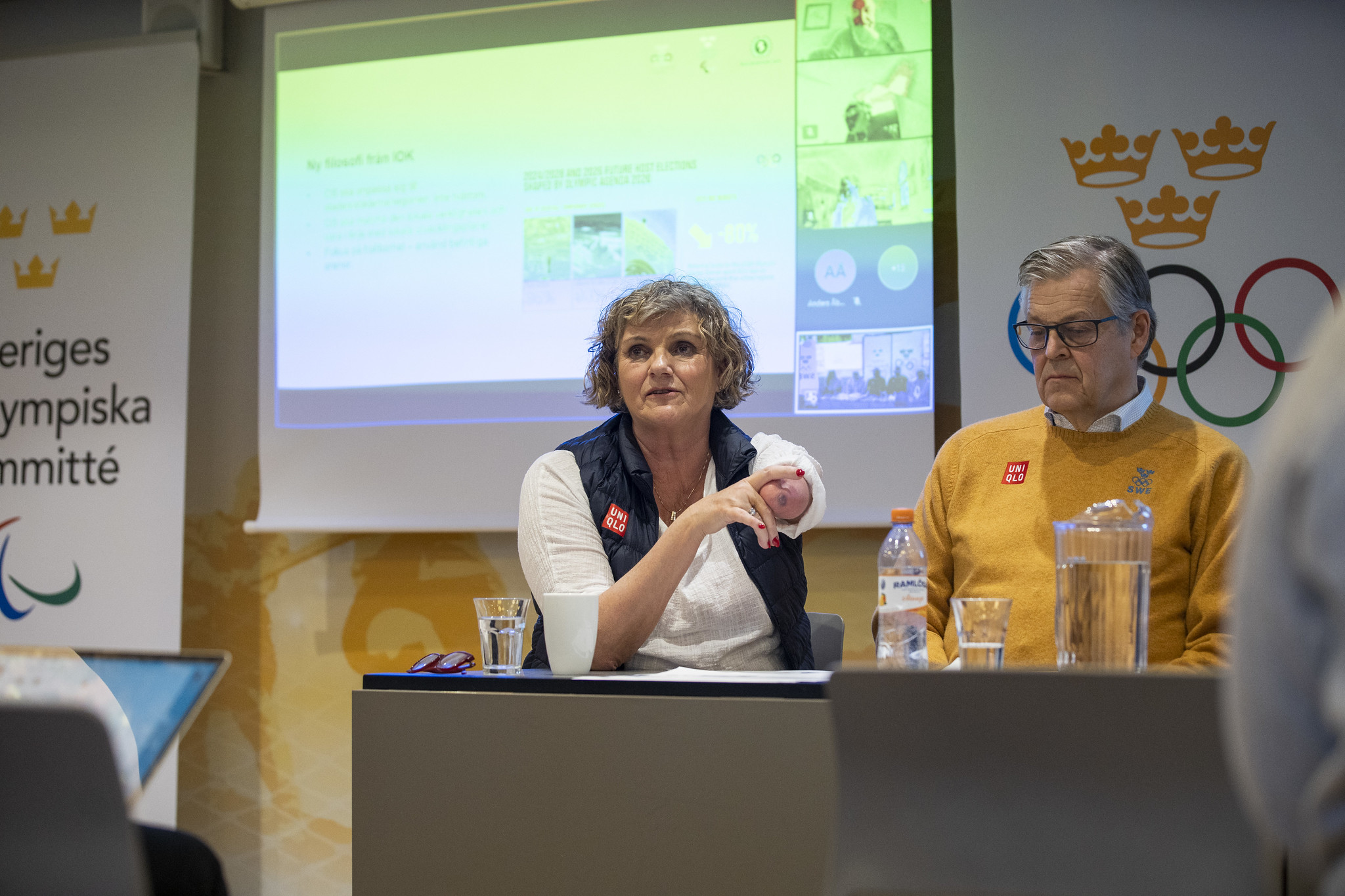 Åsa Llinares Norlin, ordförande för SPK, tillsammans med Hans von Uthmann, ordförande i SOK.