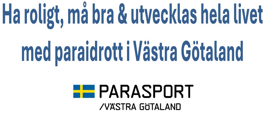 Ordbild med ledord för kartläggningen - HA ROLIGT, MÅ BRA & UTVECKLAS HELA LIVET MED PARAIDROTT I VÄSTRA GÖTALAND