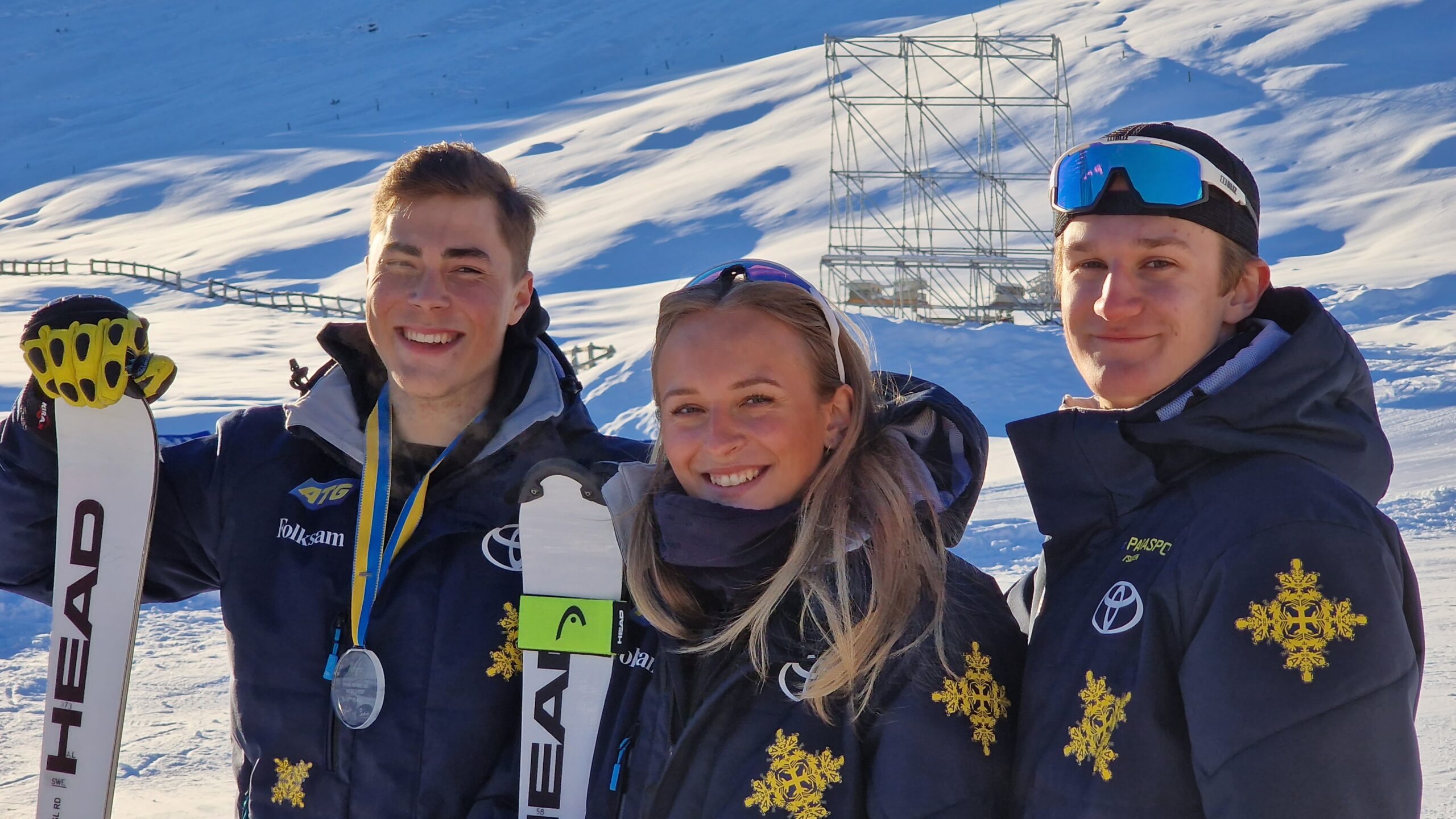 Aaron Lindström, Ebba Årsjö och Arvid Skoglund.