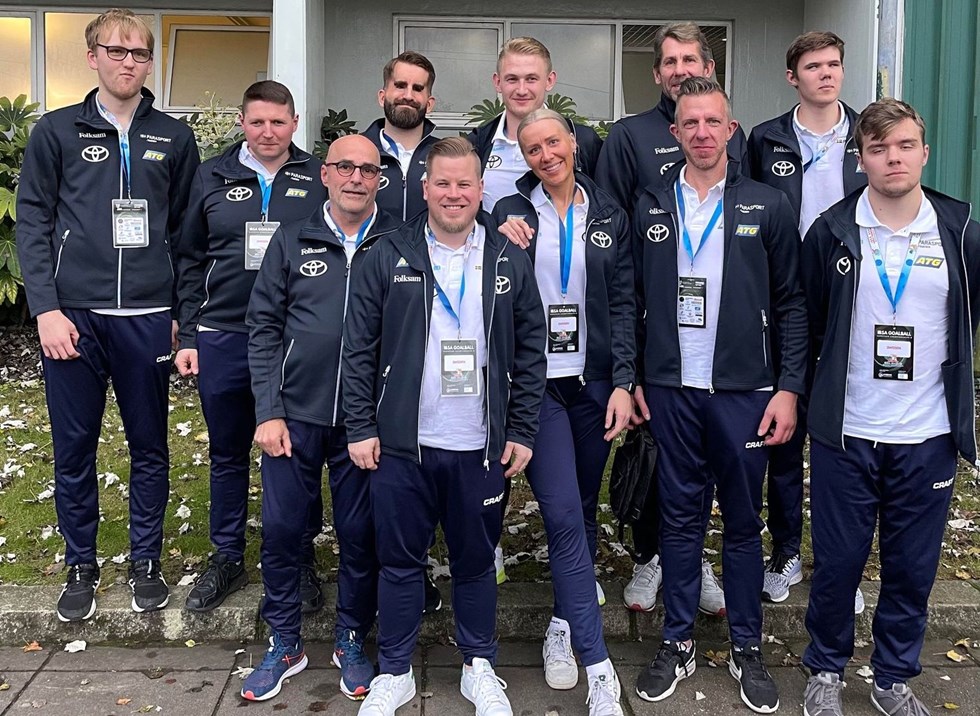Gruppbild på den svenska landslagstruppen.