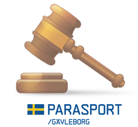 Årsmöteshammar och parasport gävleborgs logga