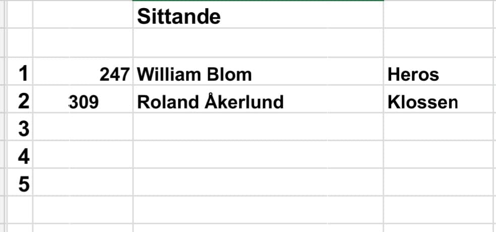 Sittande