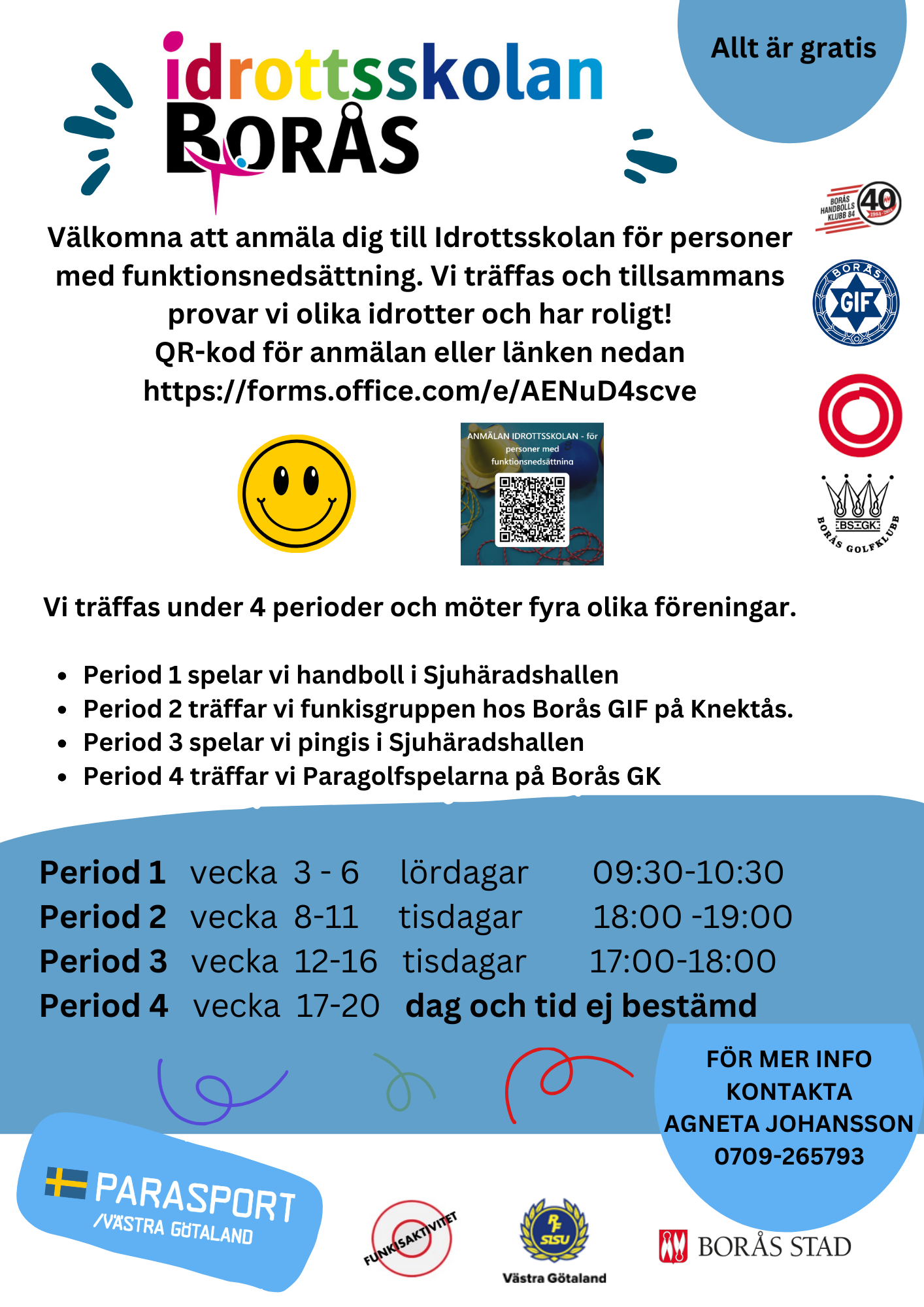 Inbjudan till Funkisidrottsskolan Borås våren 2024