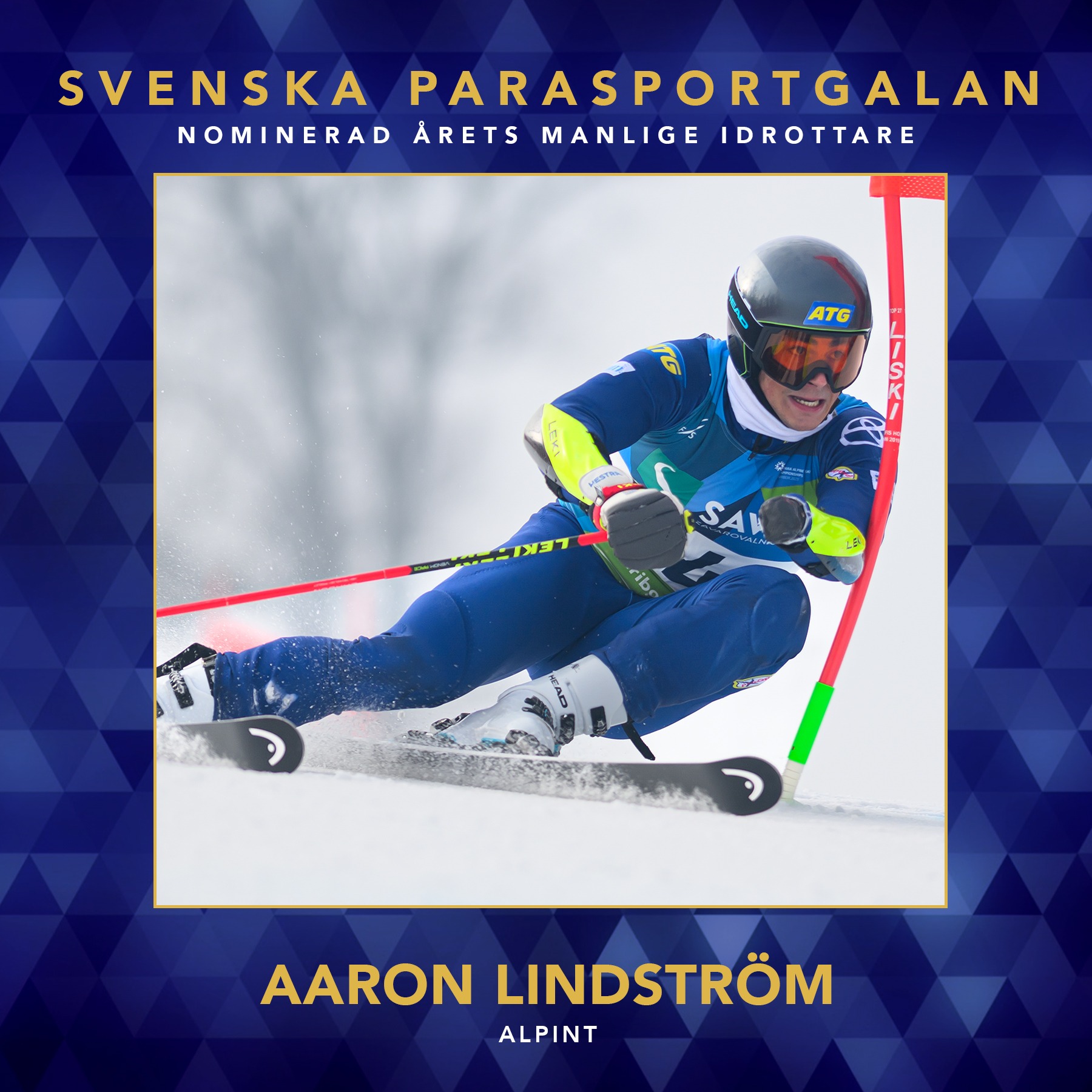 Årets Manlige idrottare Aaron Lindström_foto Parasport Sverige