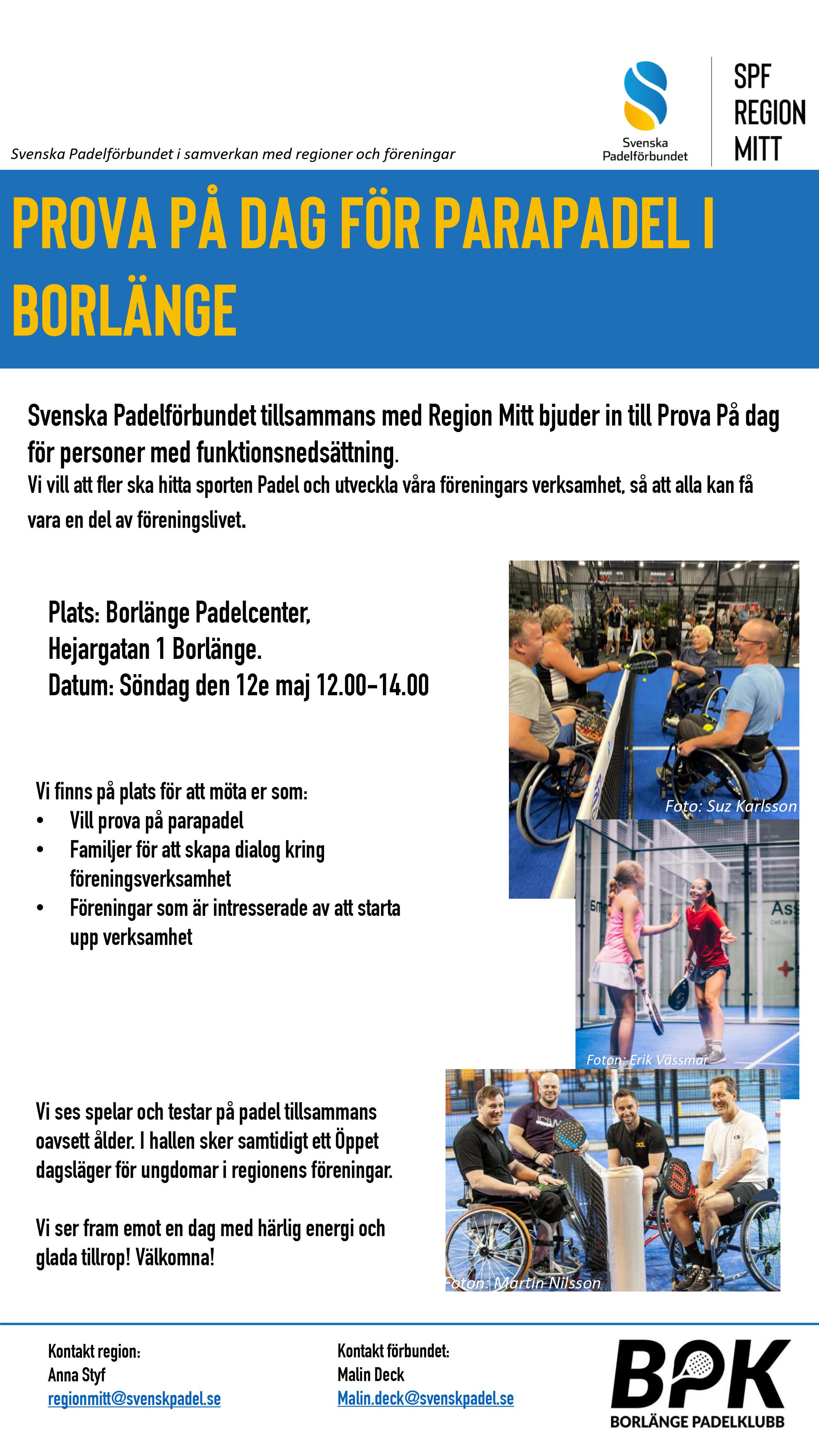 Prova på padel i Borlänge