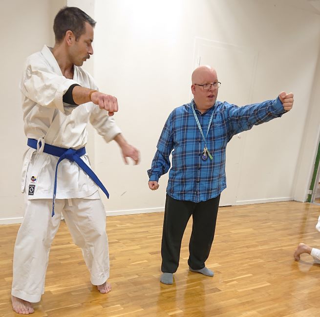 Utövning av karate
