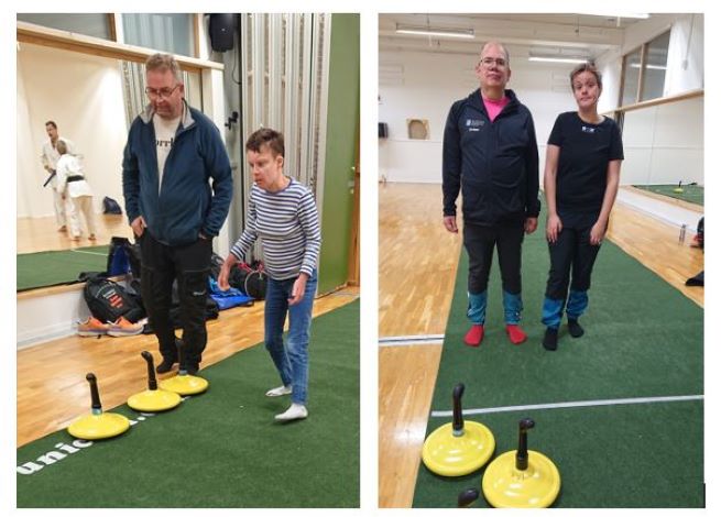 Mattcurling tränare och utövare