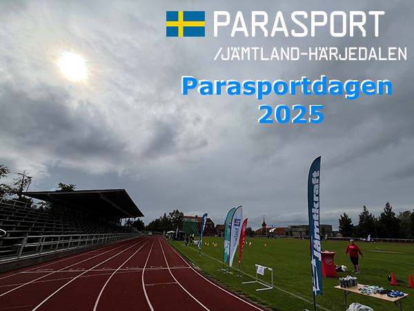 Parasportdagen 2025_Ett magiskt ljus över Hofvallen i Östersund. Solen orkar inte bryta igenom molnen riktigt.