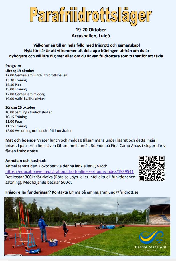 Affisch med samma info som inlägget