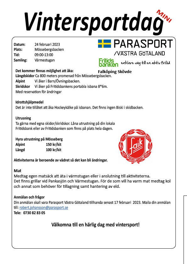 Inbjudan Vintersportdag