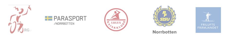 Loggor RG, Parasport Norrbotten, Luleå Kajakklubb, RF SISU, Friluftsfrämjandet 