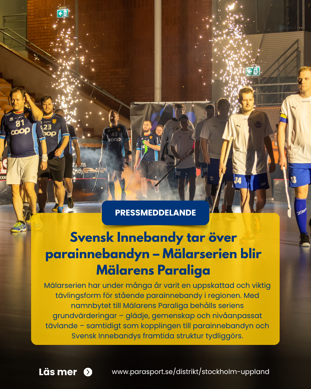 Bild på innebandyspelare