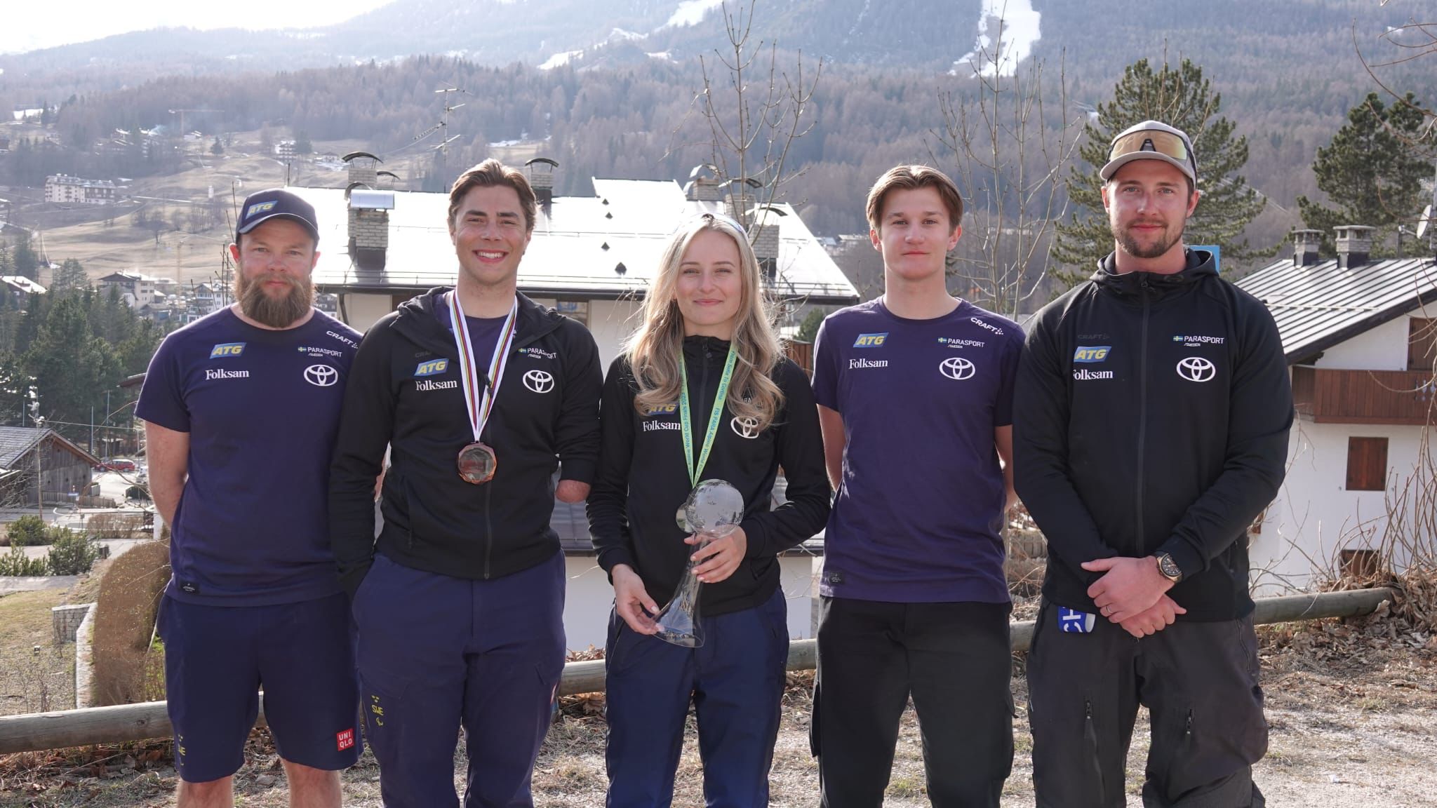 Från vänster: Viktor Lennmalm, Aaron Lindström, Ebba Årsjö, Arvid Skoglund och Henrik Bergqvist.