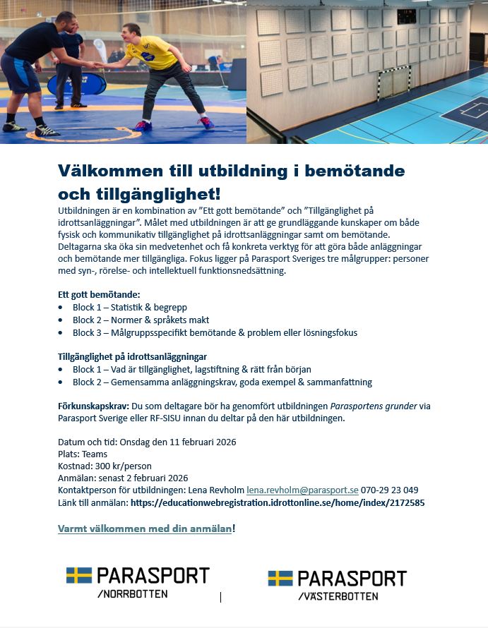 Samma info som i inlägget. 