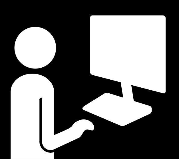Arbete vid dator - Pictogram