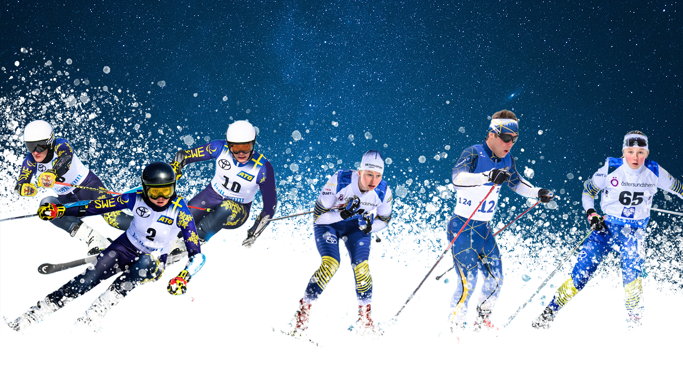 Montage med alla åkare från de båda VM-trupperna.
