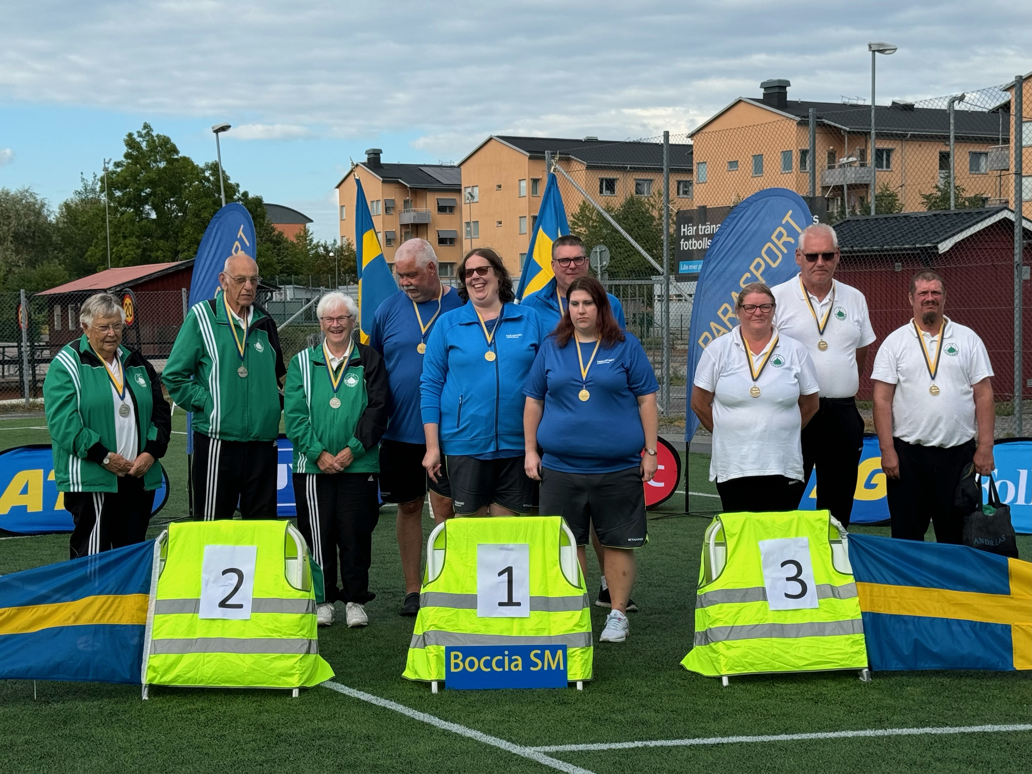 Bildbeskrivning: Medaljörer SM i Boccia 2024
