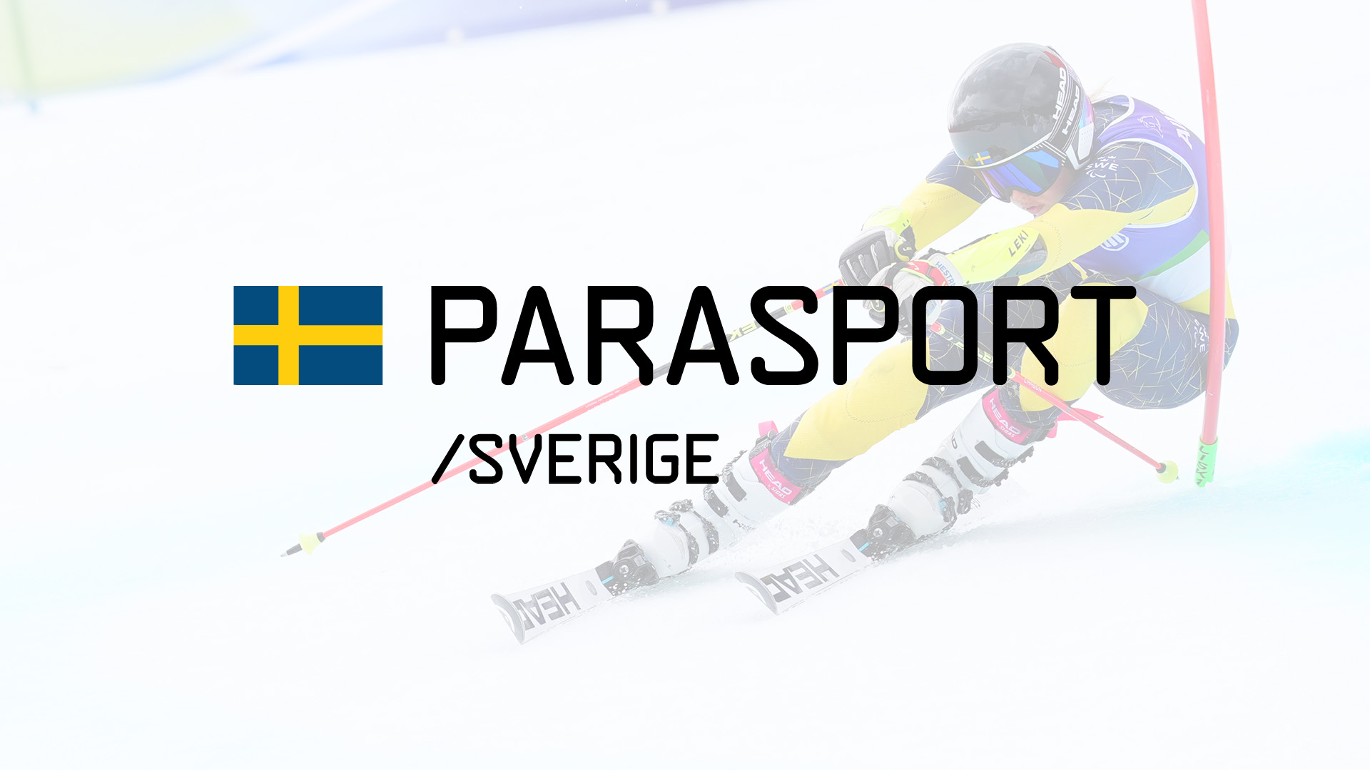 Text: "Parasport Sverige". I bakgrunden syns en goalballspelare.