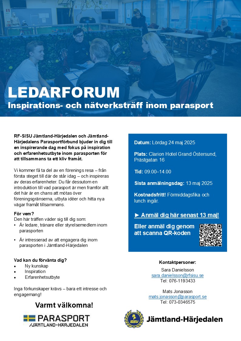 Inbjudan Ledarforum, samma innehåll finns att ladda ner i pdf-länken ovan