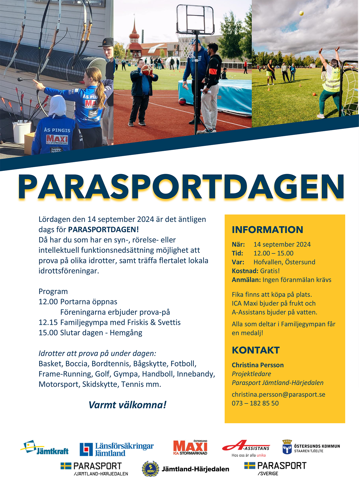 Inbjudan Parasportdagen