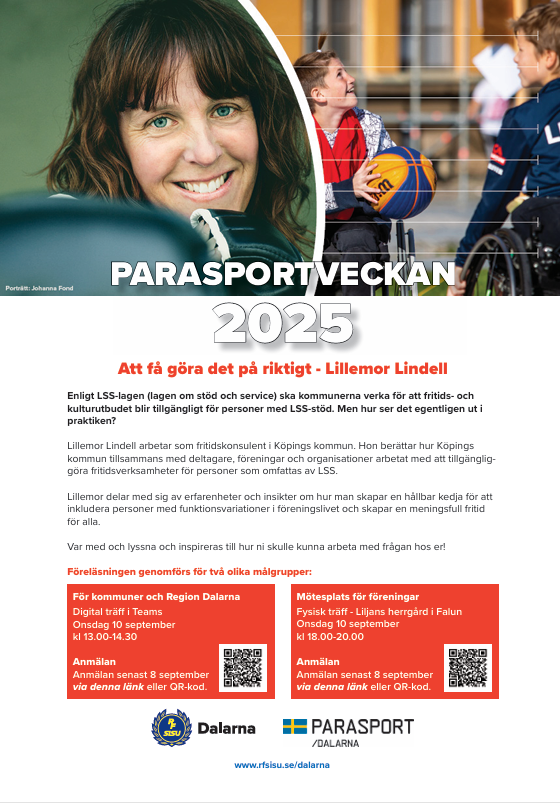 inbjudan till att få vara med på Lillermor Lindells föreläsning