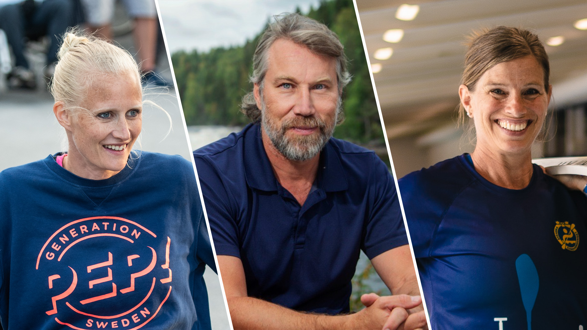 Bilden visar några av jurymedlemmarna för 2024 års idrottsgala: Peter Forsberg, Helene Ripa och Carolina Klüft