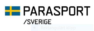 Parasport Sverige logga med svenska flaggan