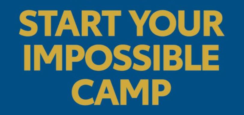 Logga Starts your impossible camp