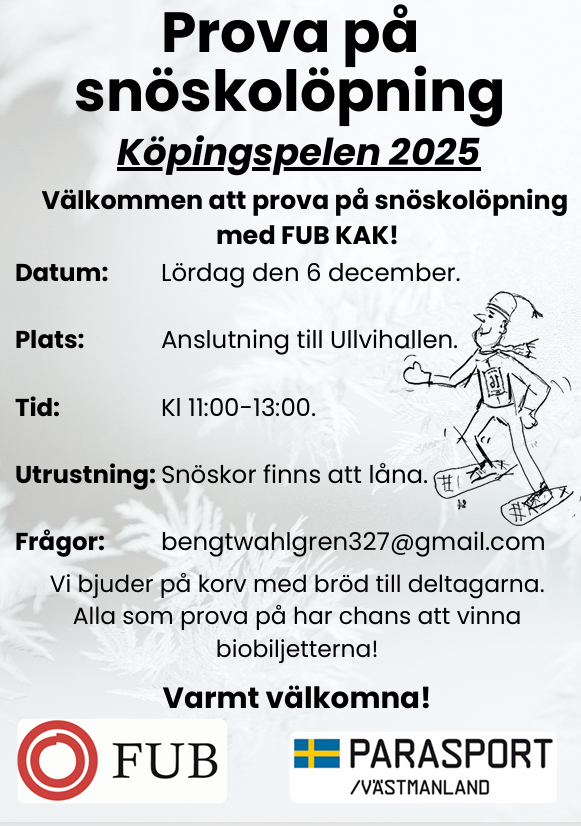 Prova på snöskolöpning i köping
