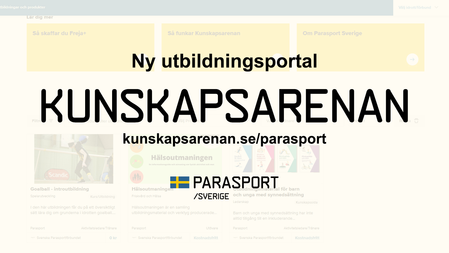 Ny utbildningsplattform - Kunskapsarenan
