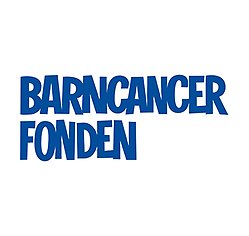 Barncancerfondens logga.